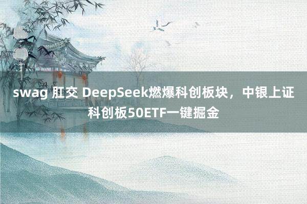swag 肛交 DeepSeek燃爆科创板块，中银上证科创板50ETF一键掘金