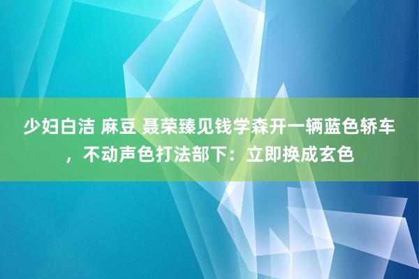 少妇白洁 麻豆 聂荣臻见钱学森开一辆蓝色轿车，不动声色打法部下：立即换成玄色