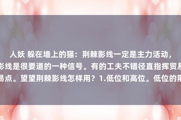 人妖 躲在墙上的猫：荆棘影线一定是主力活动，不会是散户活动。荆棘影线是很要道的一种信号。有的工夫不错径直指挥贸易，精准贸易点。望望荆棘影线怎样用？1.低位和高位。低位的荆棘影线代表的意旨不同。很是是实...