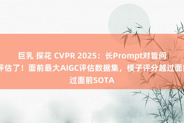 巨乳 探花 CVPR 2025：长Prompt对皆问题也能评估了！面前最大AIGC评估数据集，模子评分越过面前SOTA